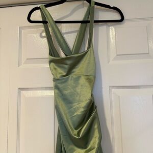 Windsor Sage Satin Dress